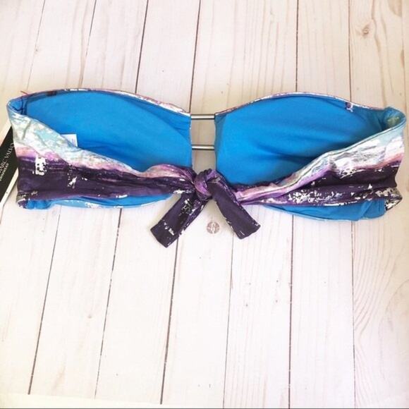 Carmen Marc Valvo Bandeau‎ Bikini Top Passion Fruit Large NWT - Picture 4 of 9